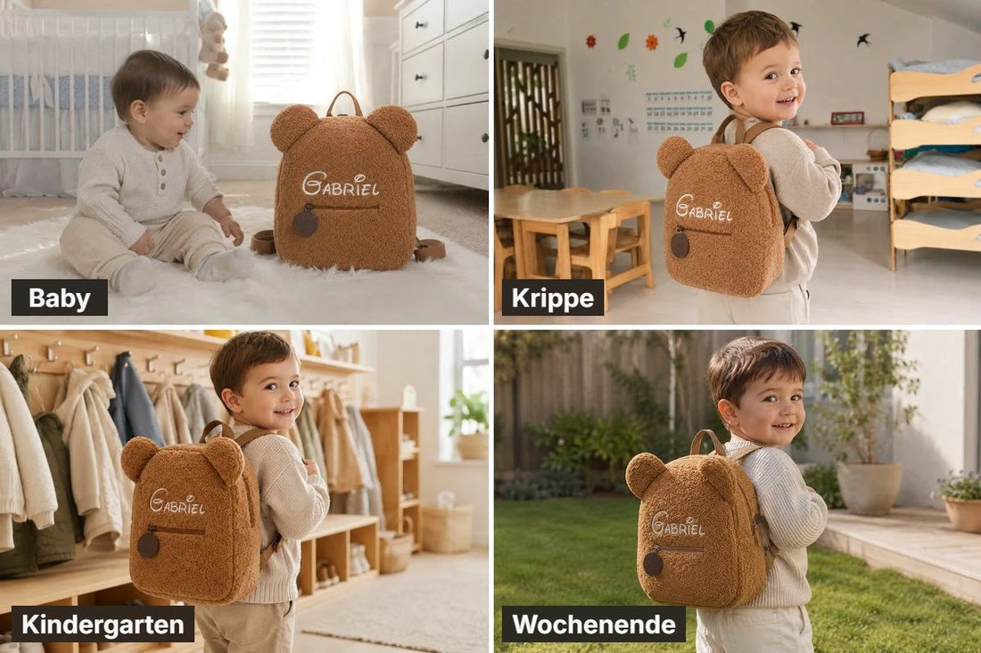 Kinderrucksack mit Namen – vom Baby über Krippe und Kindergarten bis zum Wochenende