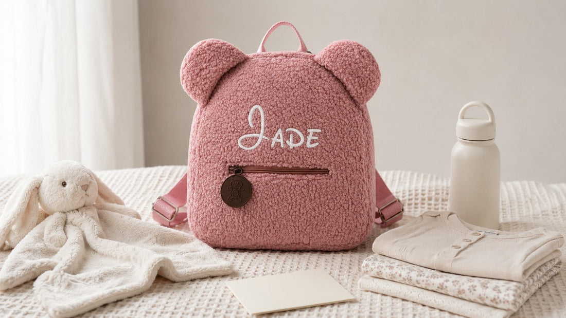 Kleines Babygeschenk mit Namen und handgeschriebener Karte