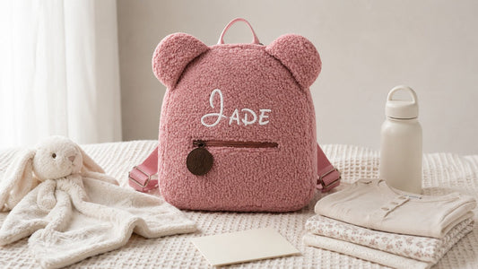Kleines Babygeschenk mit Namen und handgeschriebener Karte