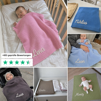 Kundenfotos der personalisierten Strickdecke, über 853 geprüfte Bewertungen