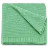 Strickdecke in Mintgrün, gefaltet, Produktansicht [swatch:Mintgrün]