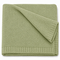 Strickdecke in Olivgrün, gefaltet, Produktansicht [swatch:Olivgrün]