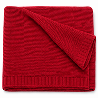Strickdecke in Rot, gefaltet, Produktansicht [swatch:Rot]
