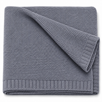 Strickdecke in Schiefergrau, gefaltet, Produktansicht [swatch:Schiefergrau]