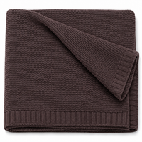 Strickdecke in Schokolade, gefaltet, Produktansicht [swatch:Schokolade]