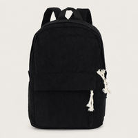 Kordsamt Rucksack in Schwarz ohne Namen, Produktansicht [swatch:Schwarz]